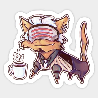 cats can have little a coffee Sticker